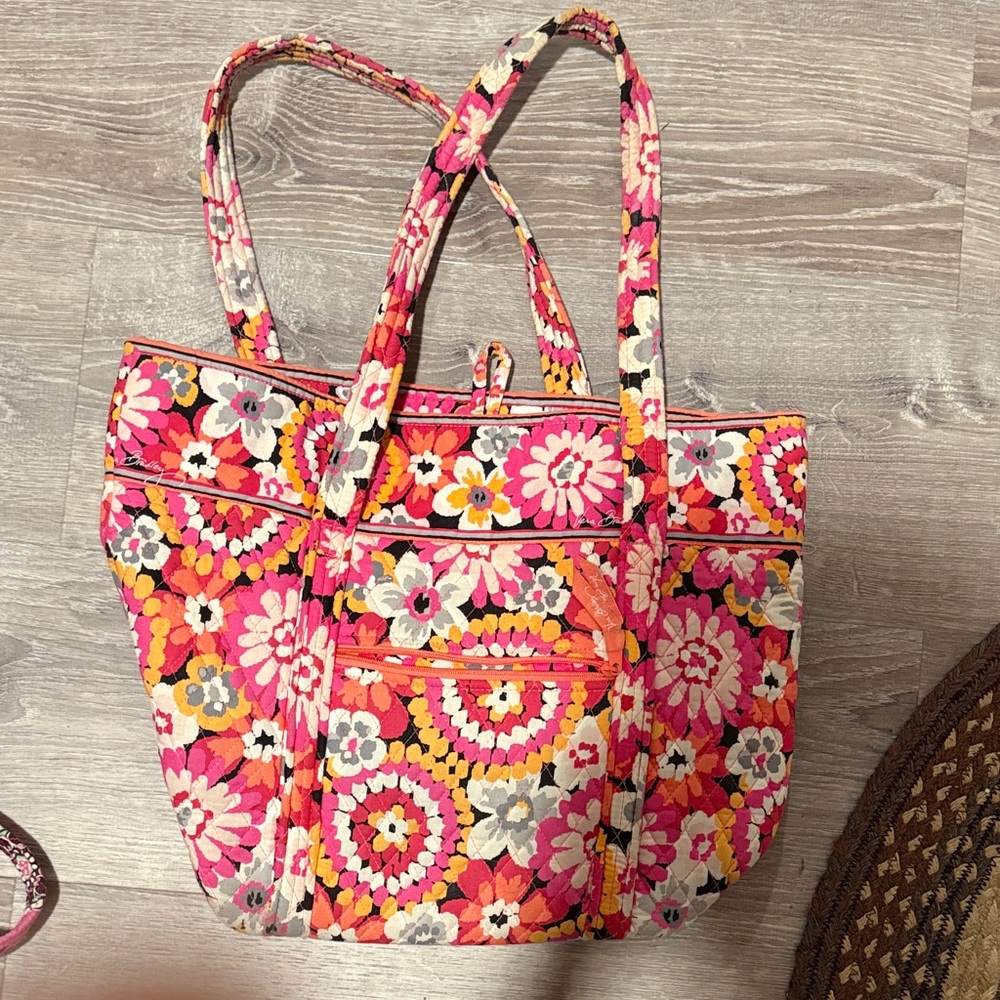 Vera Bradley Pink and Orange Floral Tote